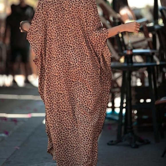 Women Stylish Plus Size Beach Shirt Dress Loose Button Up Bikini Cover Up - Picture 3 of 4